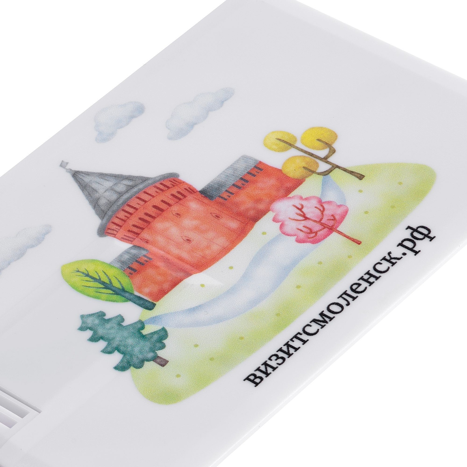 Флешка Card, 8 Гб, белая с логотипом