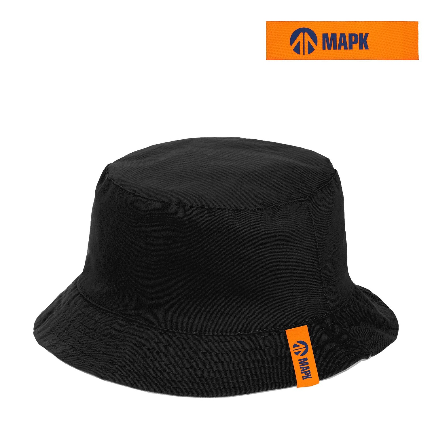 Лейбл тканевый Epsilon, S, оранжевый неон с логотипом