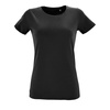 Футболка женская Regent Fit Women, черная с логотипом