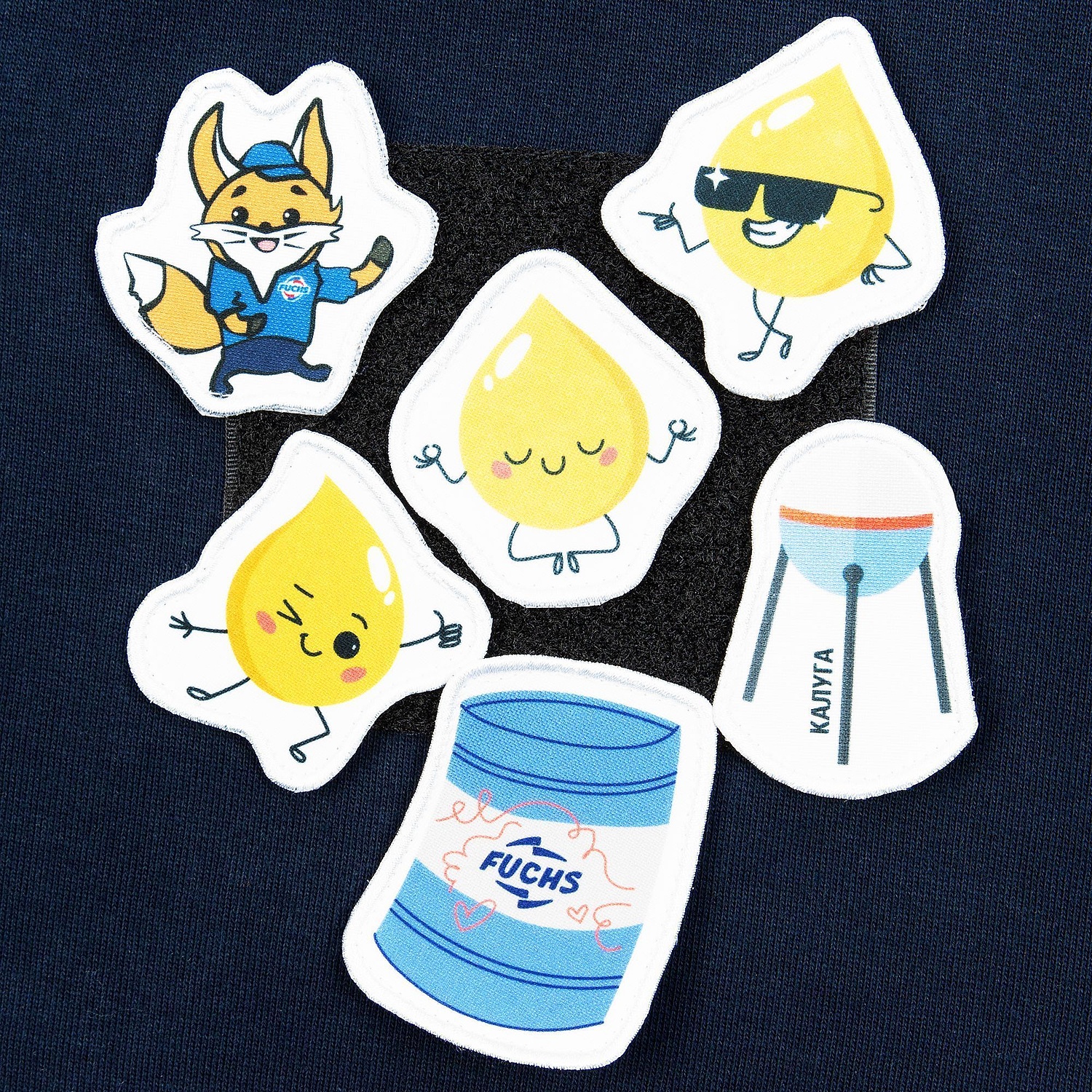 Шеврон из габардина Gabo M, белый с логотипом