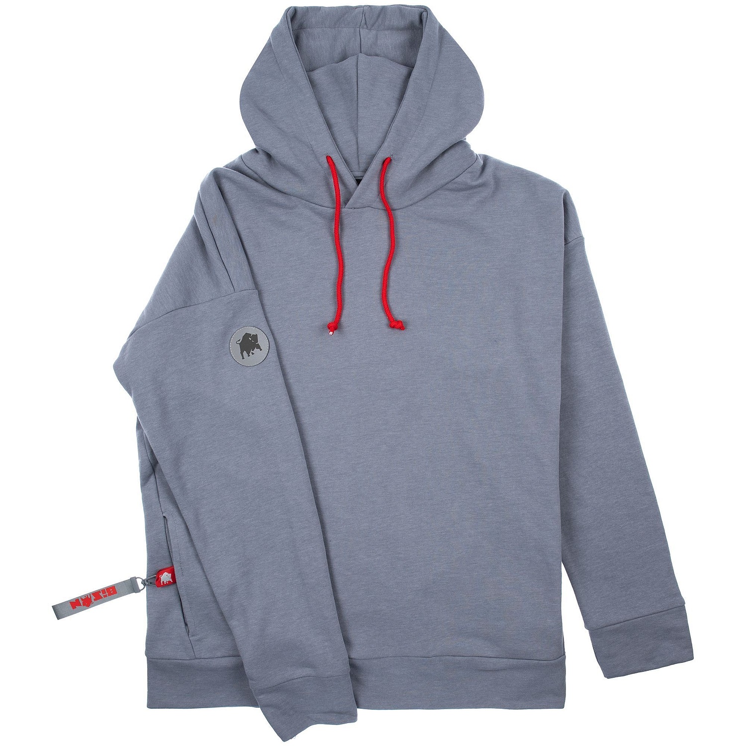 Лейбл светоотражающий Tao Round, L, серый с логотипом