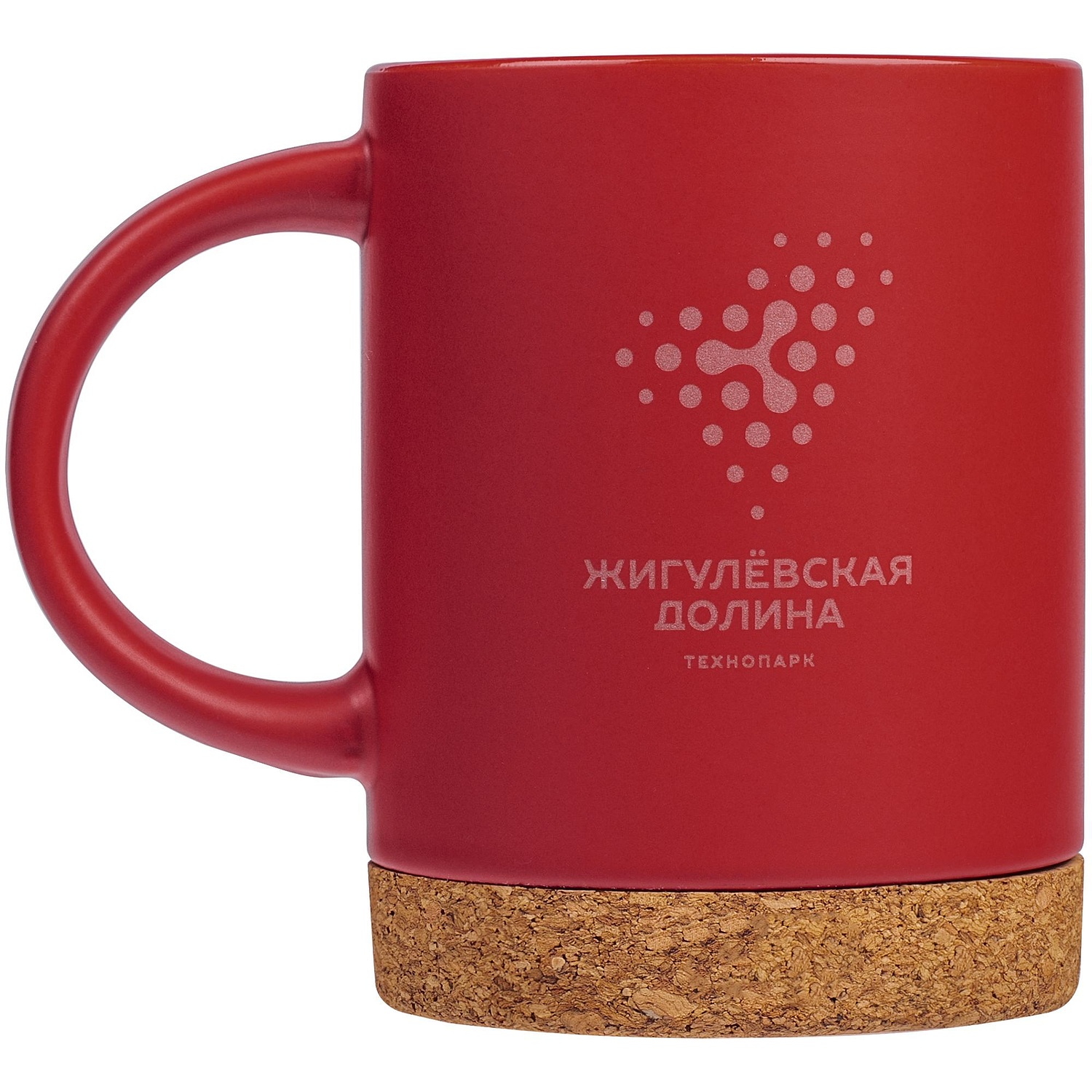 Кружка с пробковой подставкой Corky, красная