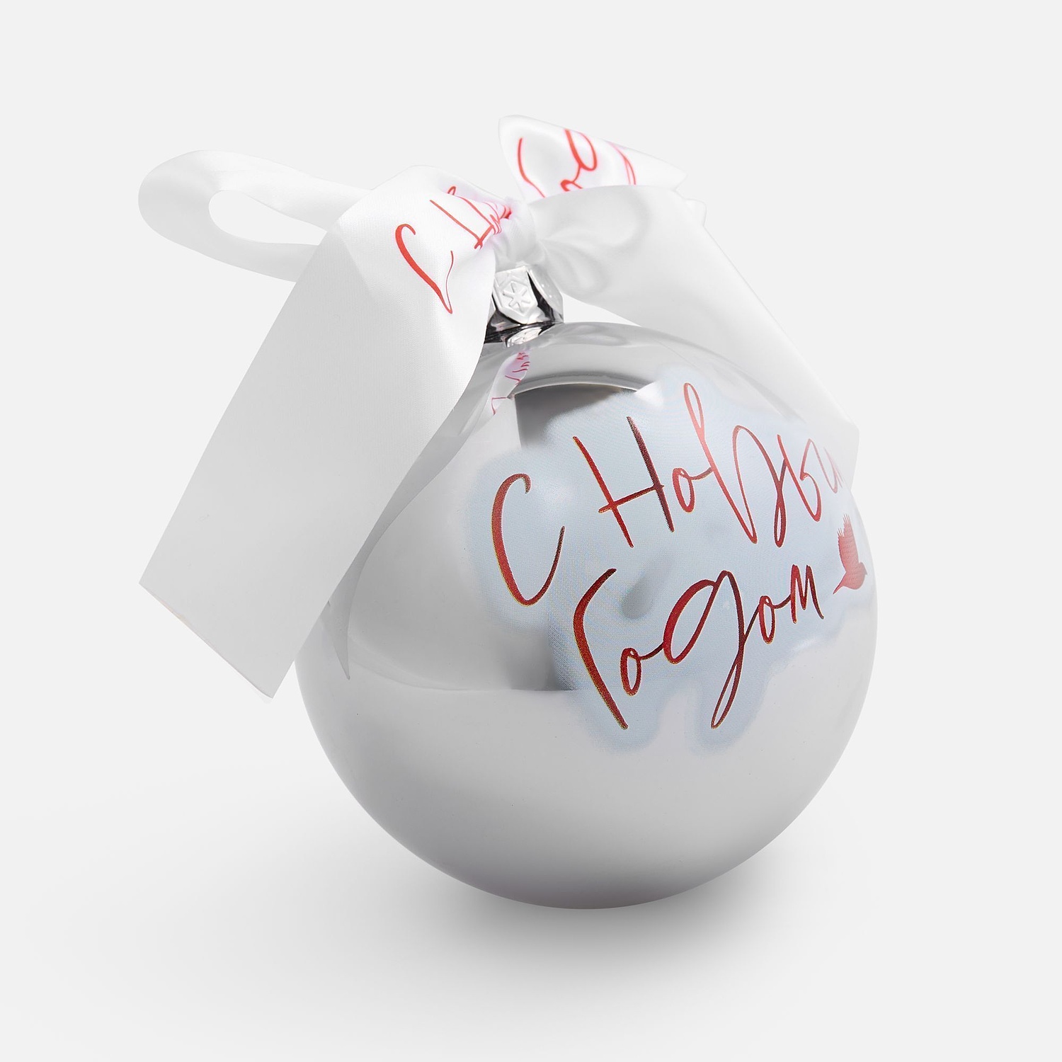 Лента сатиновая Satin 35 М, белая, 60 см с логотипом