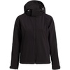 Куртка женская Hooded Softshell черная с логотипом