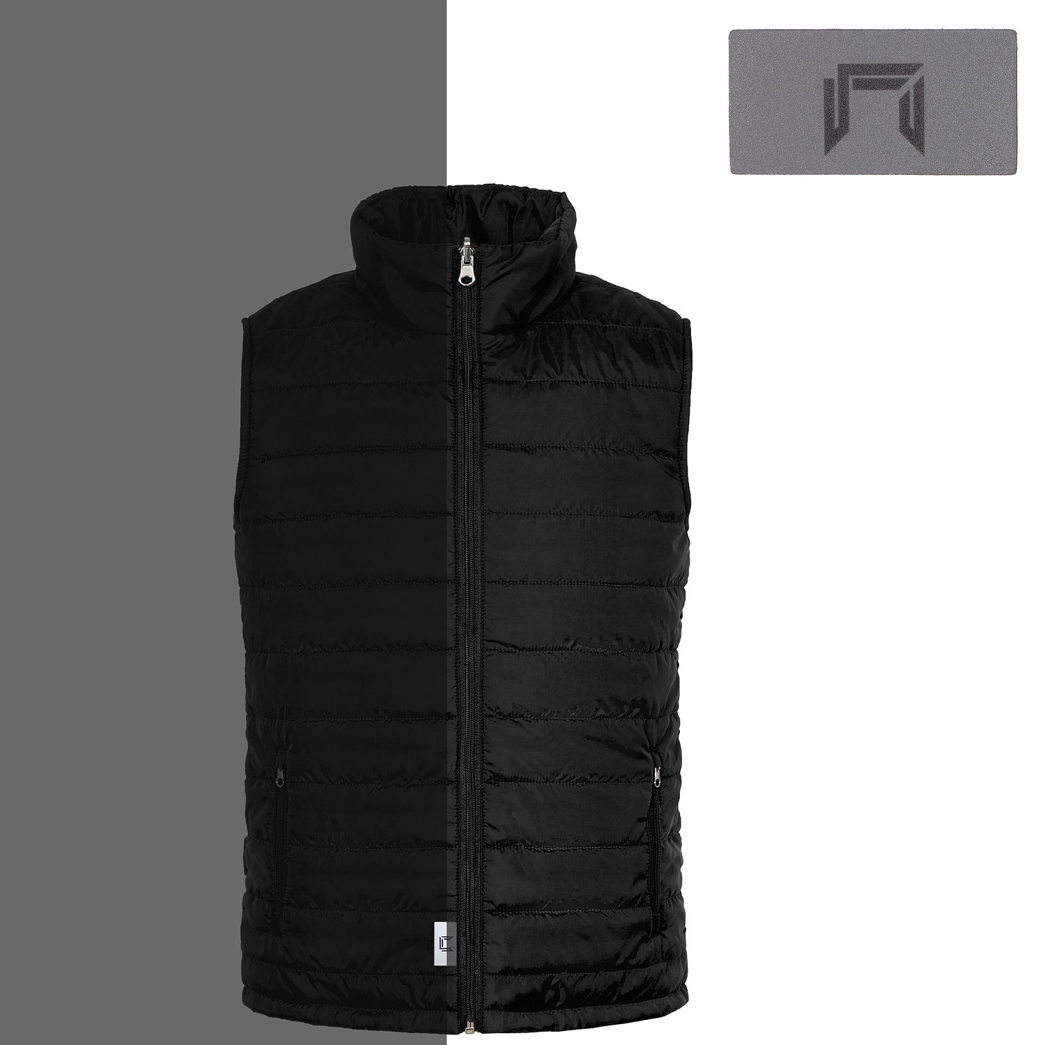 Жилет двусторонний Climb, черный с логотипом