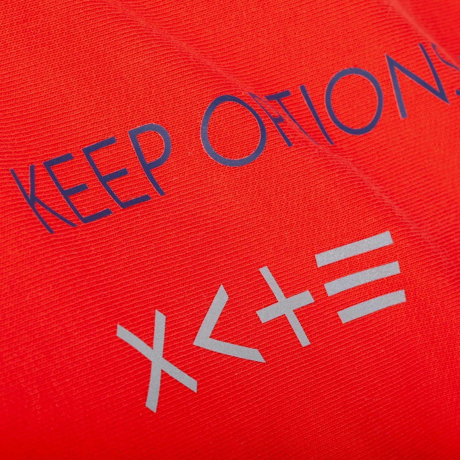 Свитшот унисекс Kosmos 2.0, красный с логотипом