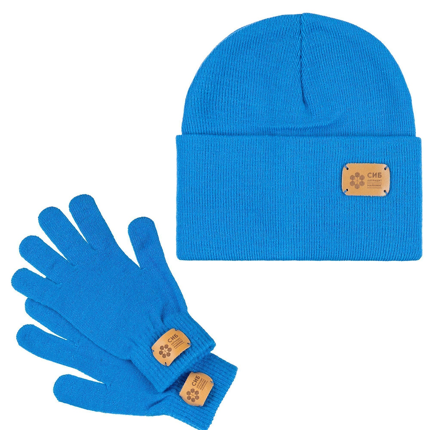 Лейбл кожаный Beta, S, бежевый с логотипом