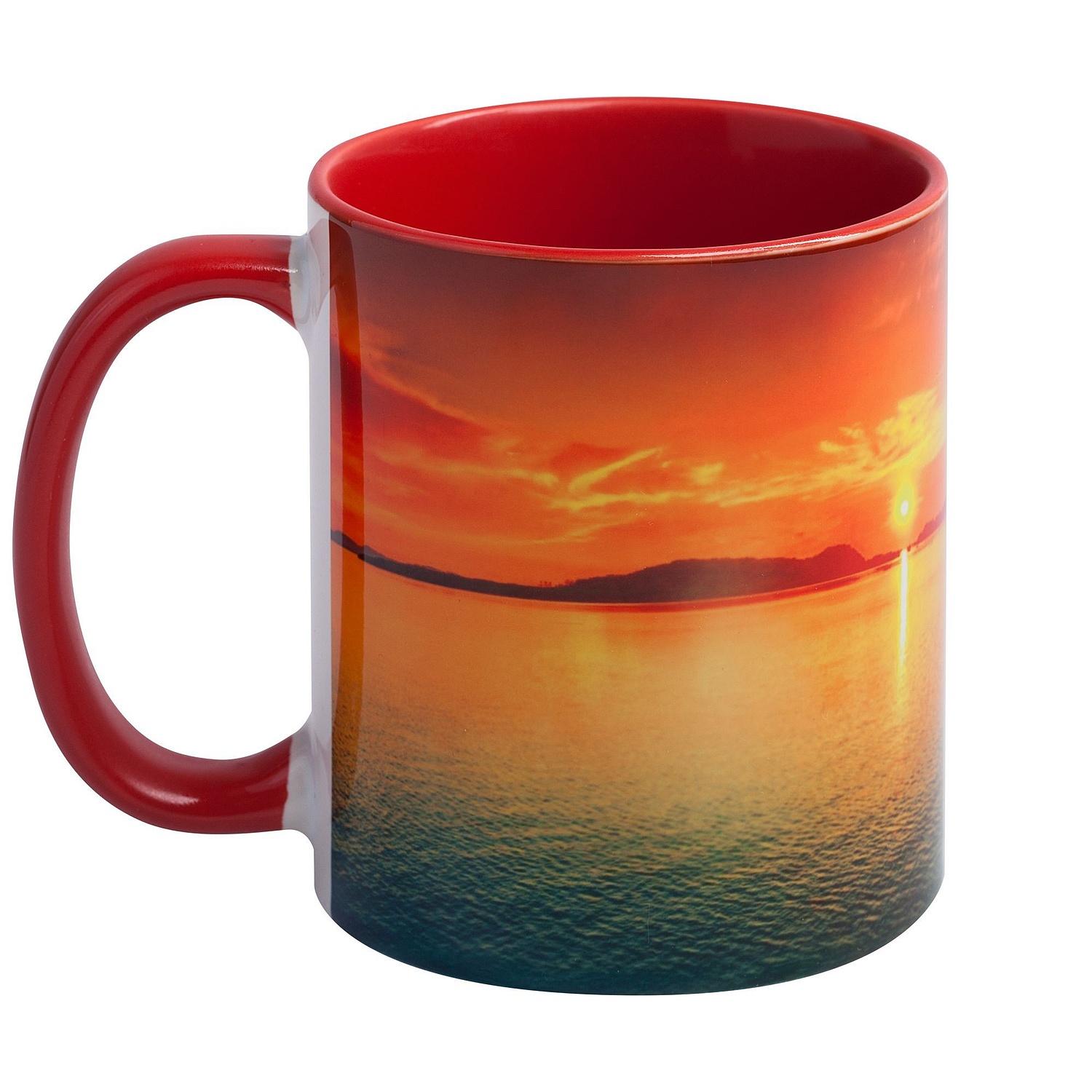 Кружка Promo Plus для сублимационной печати, красная с логотипом