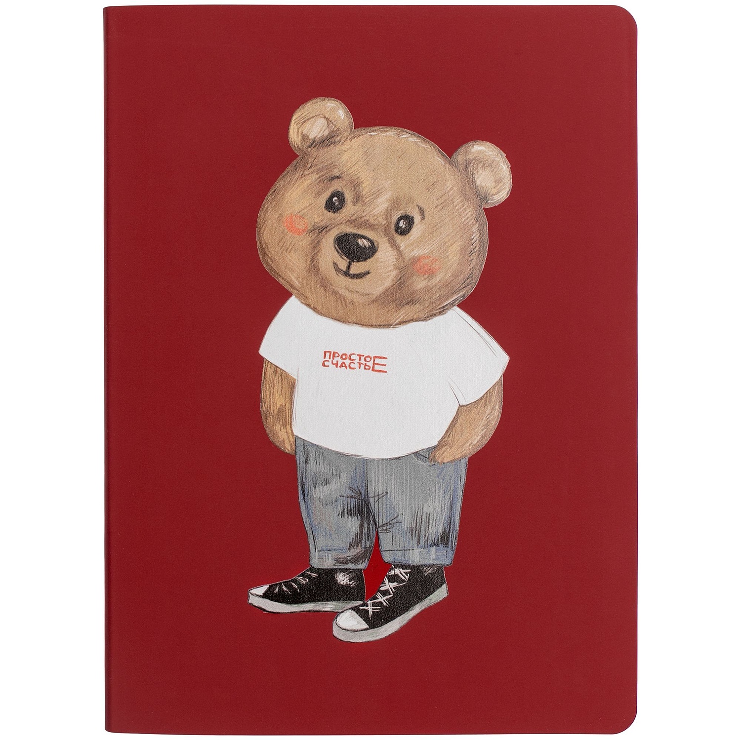 Ежедневник Flex Shall New, недатированный, красный с логотипом