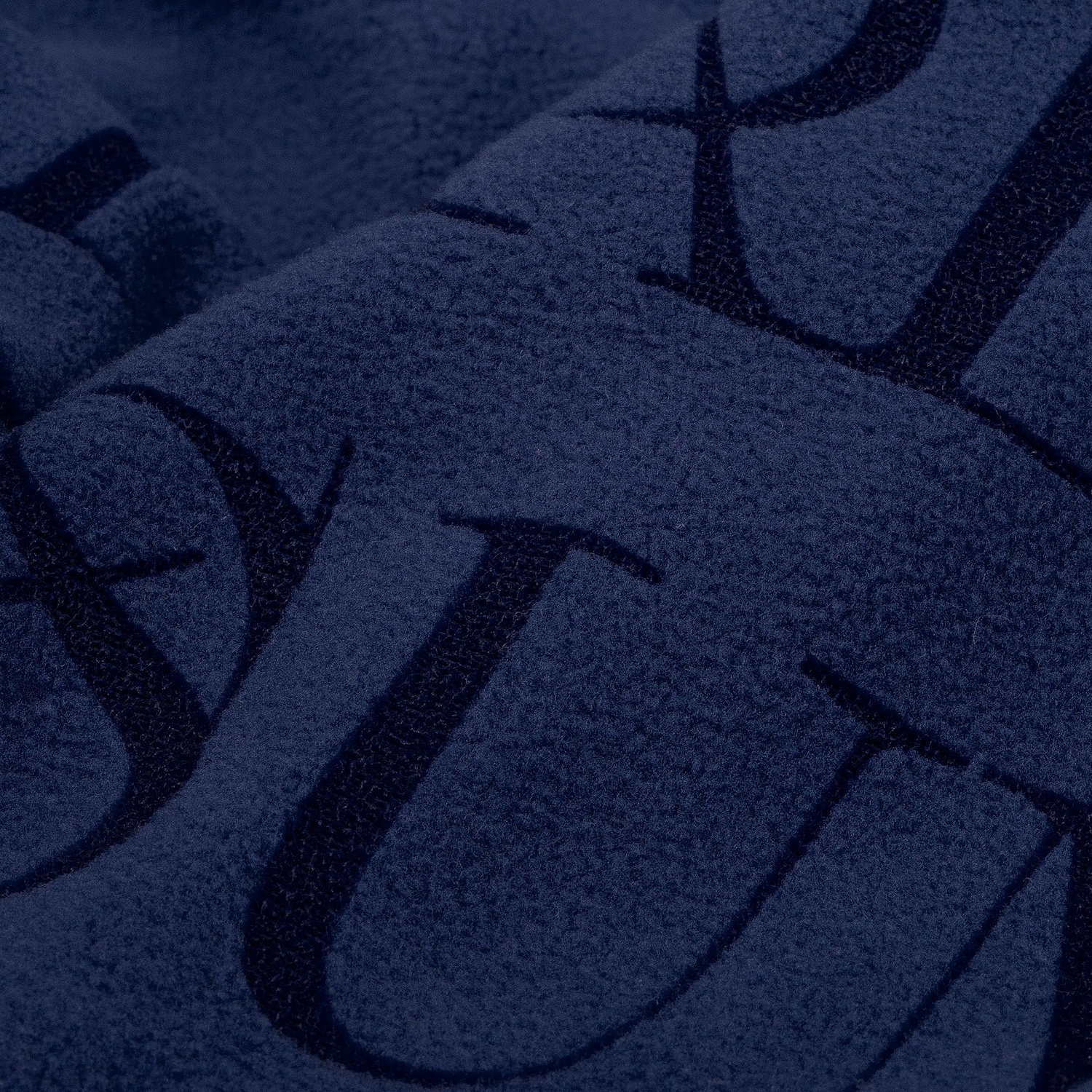 Куртка флисовая унисекс Fliska, темно-синяя с логотипом