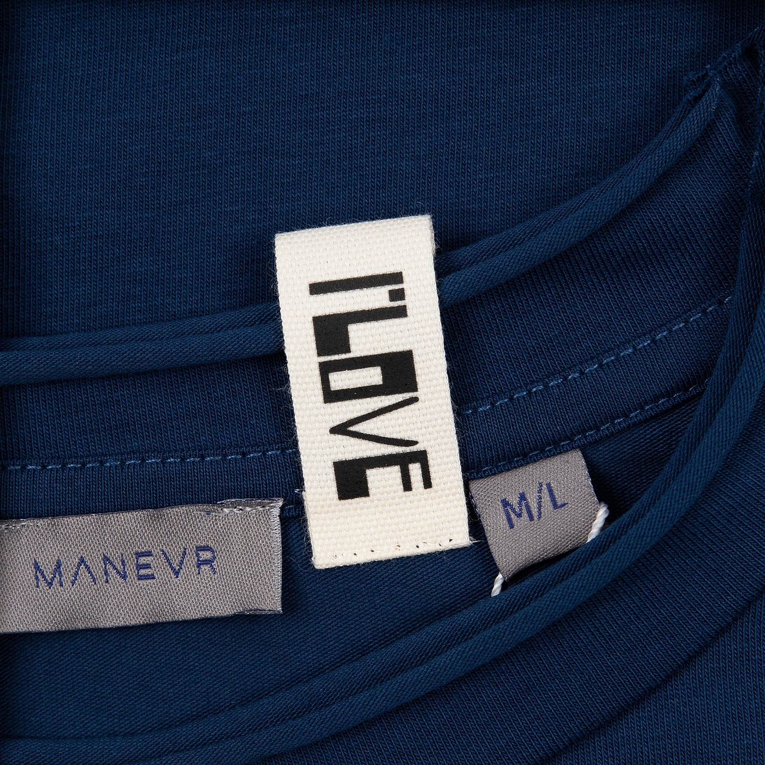 Лейбл хлопковый Doni, S, неокрашенный с логотипом