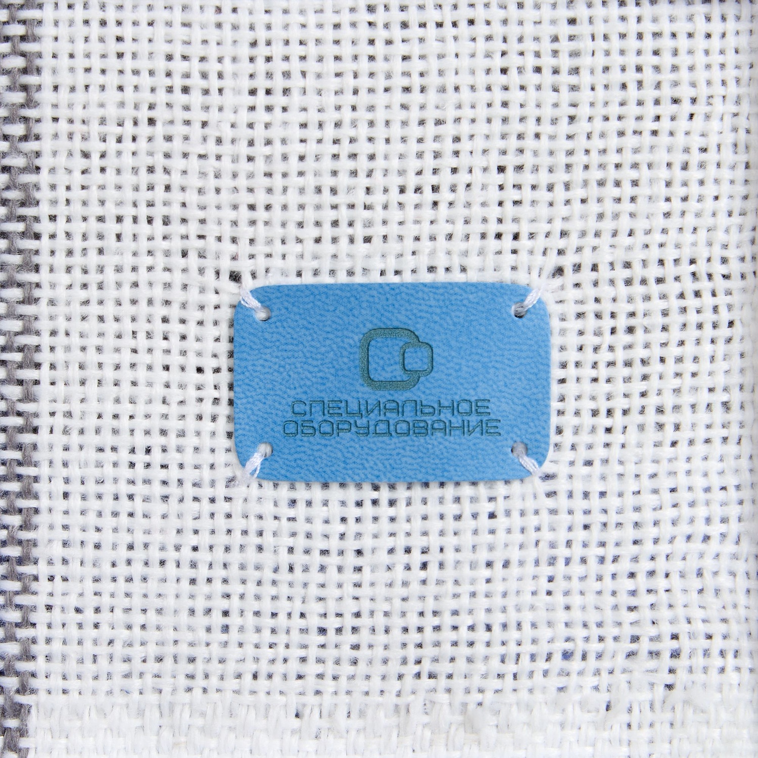 Лейбл Eta Latte, S, голубой с логотипом