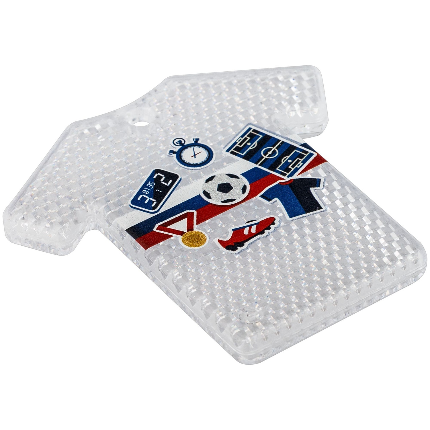 Светоотражатель «Футболка», белый с логотипом