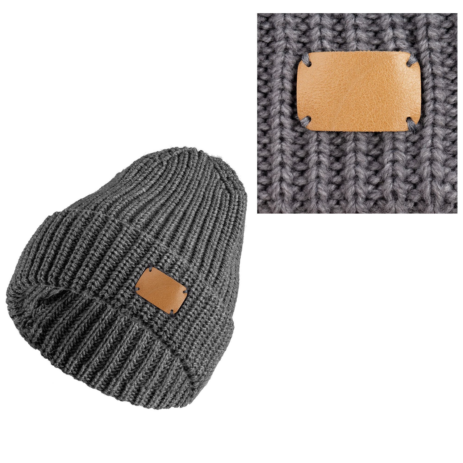 Шапка Nordkyn, серая с логотипом