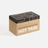 Беспроводное зарядное устройство с подогревом кружки Hot Task, белое с логотипом