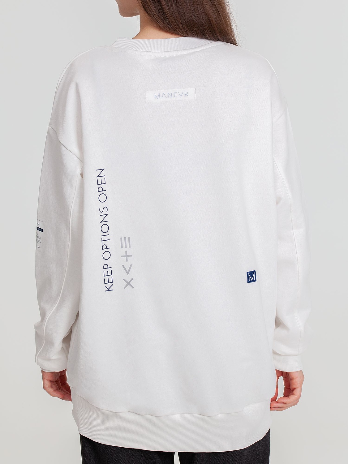 Свитшот унисекс Kosmos 2.0, кремовый с логотипом