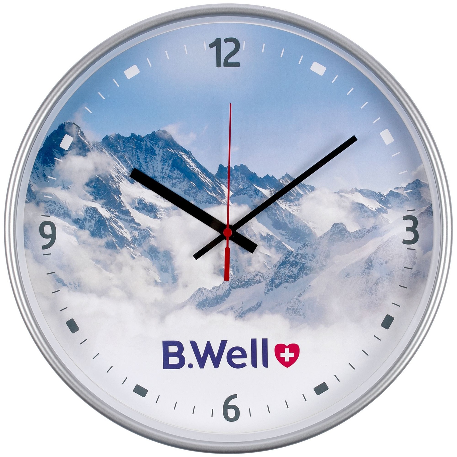 Часы настенные ChronoTop, черные с логотипом