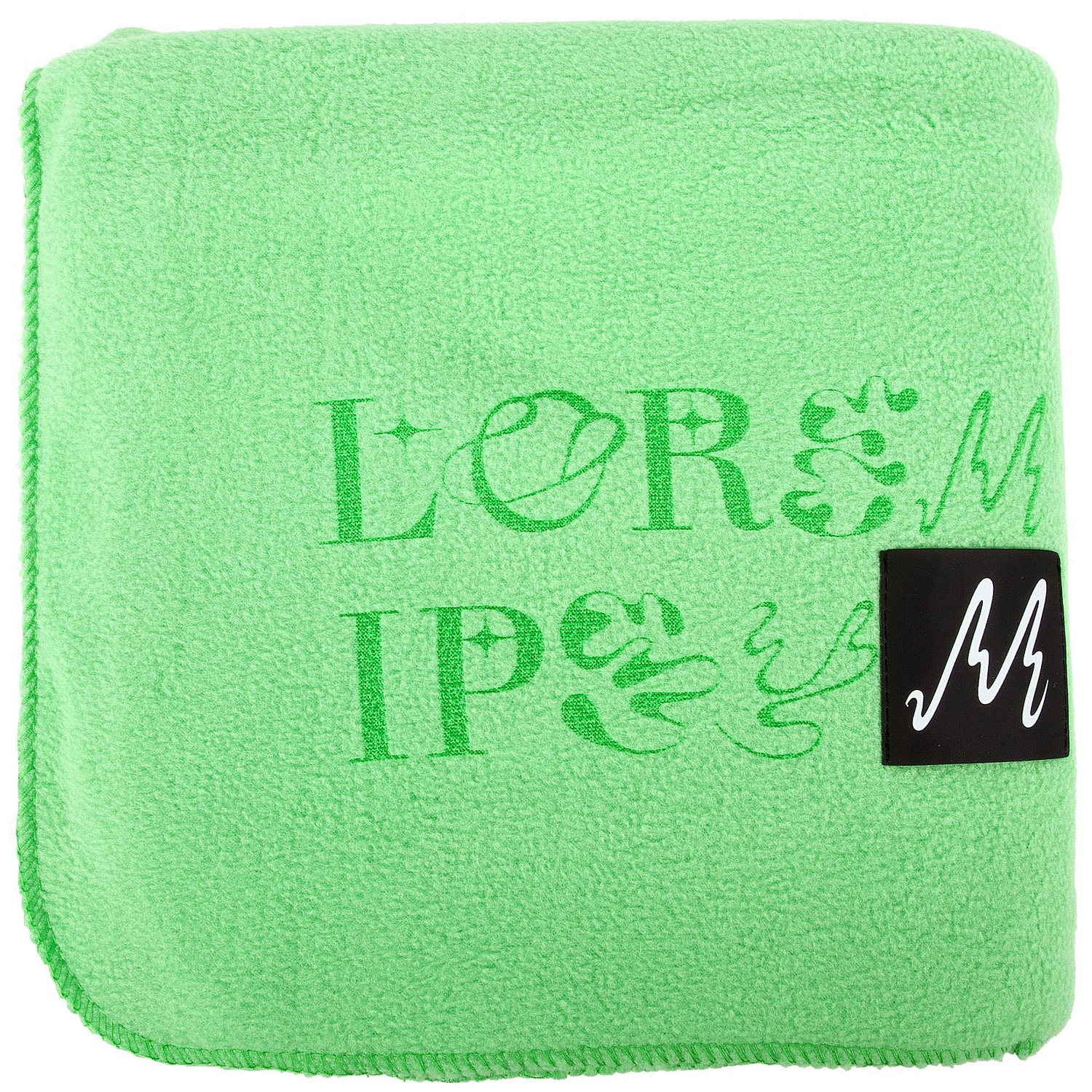 Флисовый плед Warm&Peace, светло-зеленый