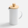 Френч-пресс Ceramero, белый с логотипом