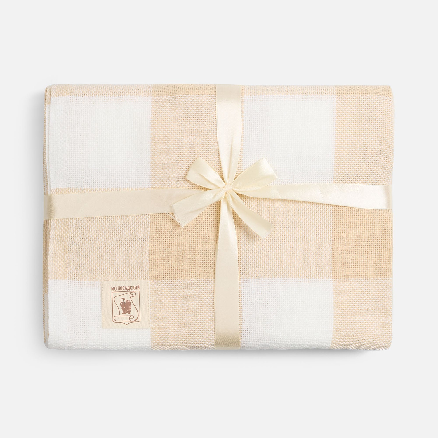 Лейбл хлопковый Doni, L, неокрашенный с логотипом