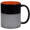 Кружка-хамелеон On Display, глянцевая, черная с оранжевым с логотипом