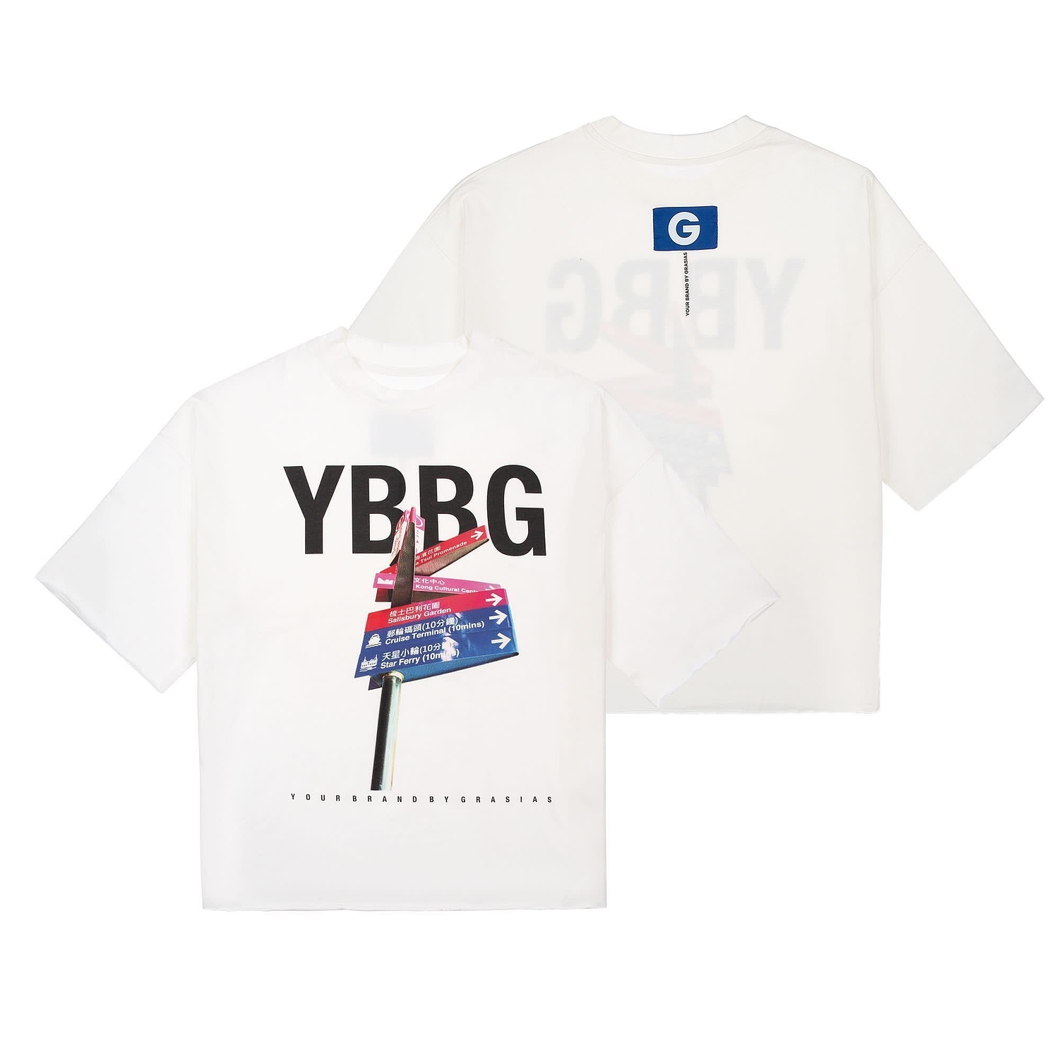 Лейбл тканевый Epsilon, XL, синий с логотипом