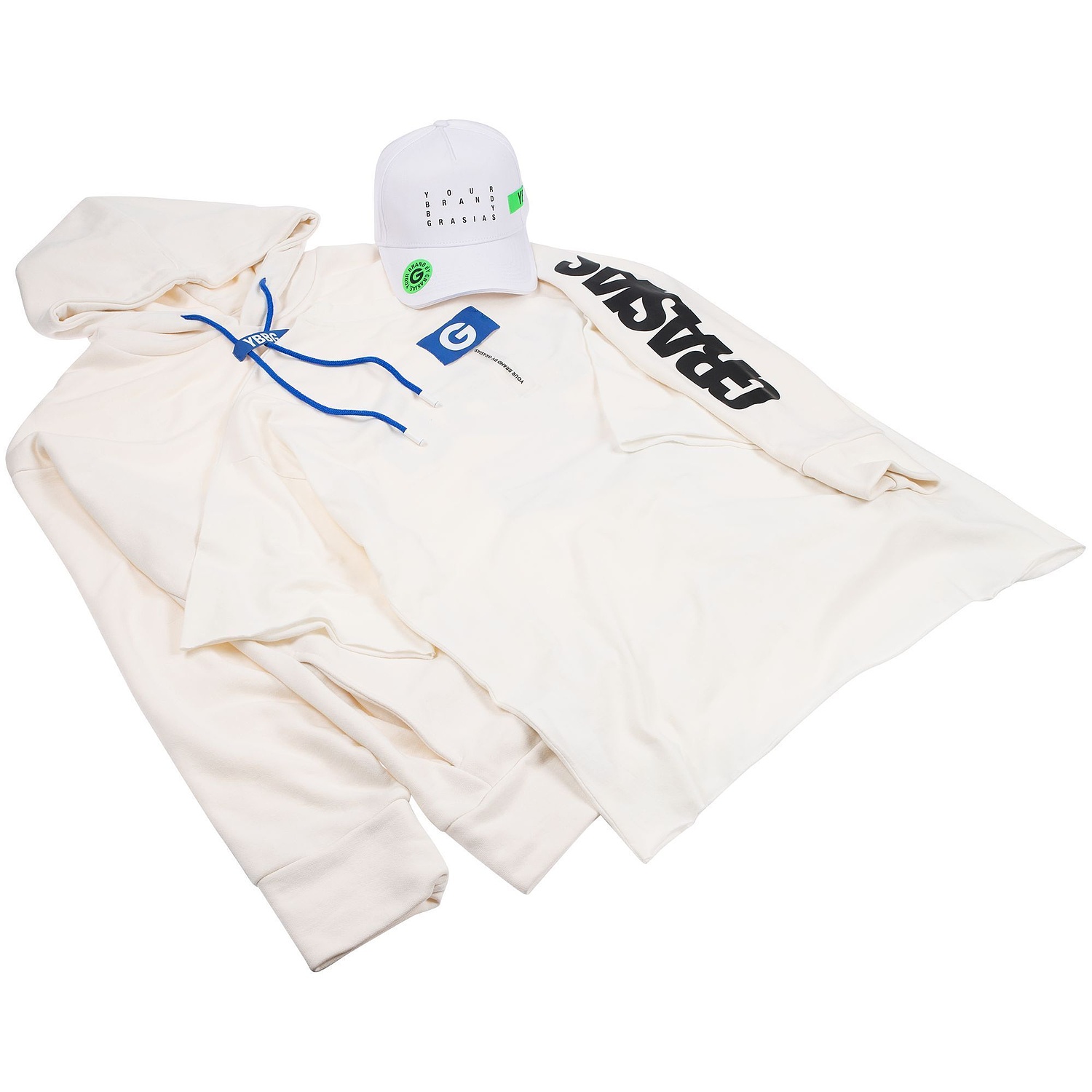 Футболка унисекс оверсайз T1, молочно-белая с логотипом