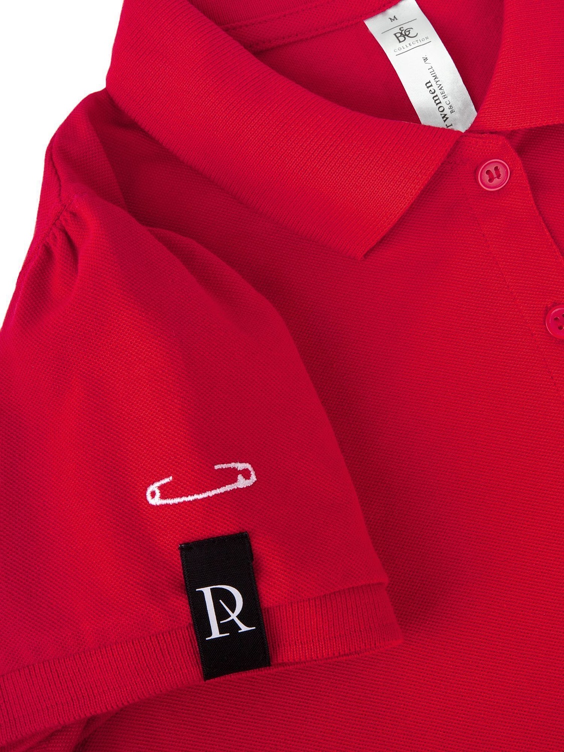 Рубашка поло женская Heavymill красная с логотипом