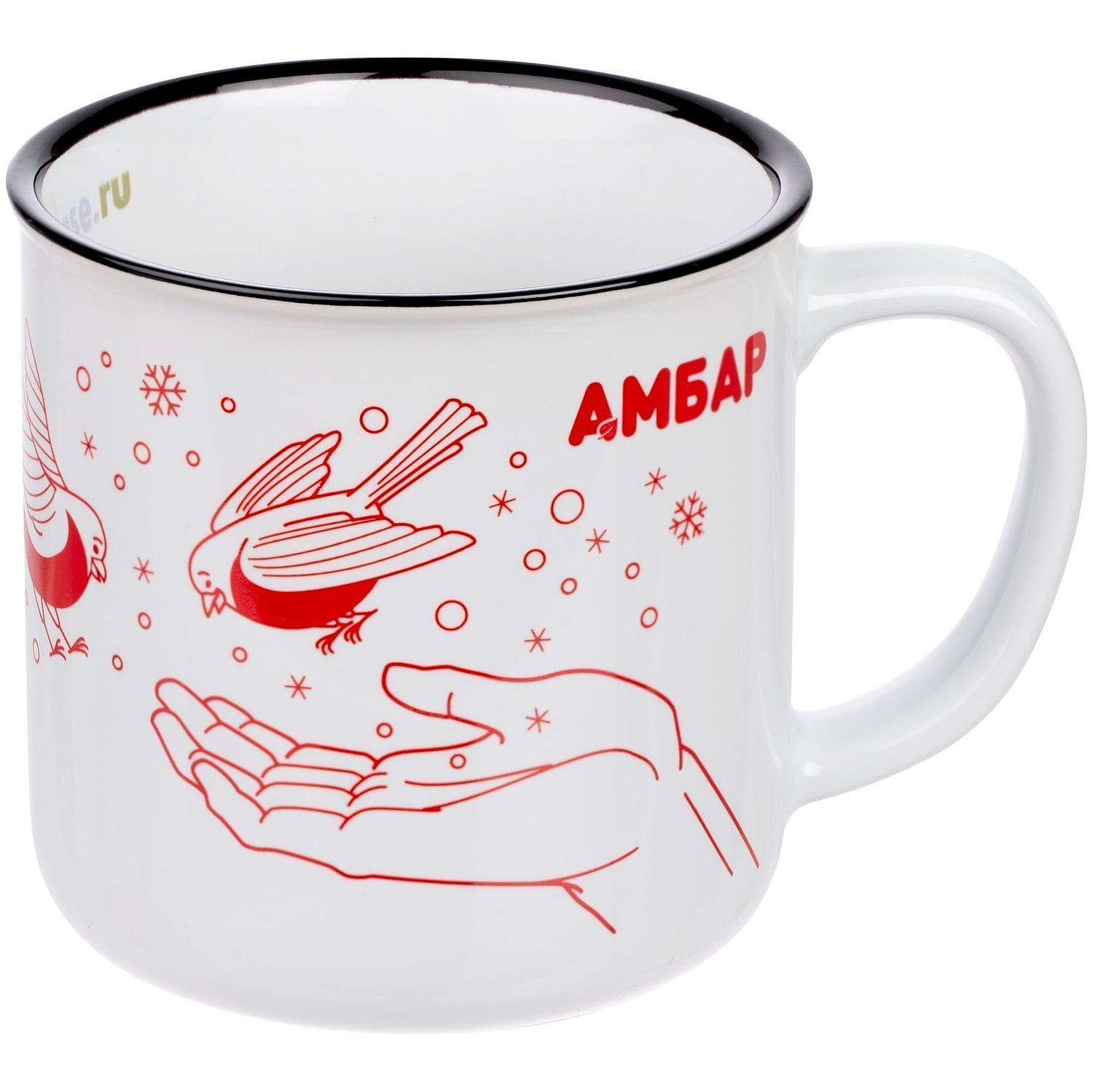 Кружка Dacha, средняя, белая с логотипом