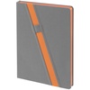 Ежедневник Rubikon на заказ, недатированный серо-оранжевый с логотипом