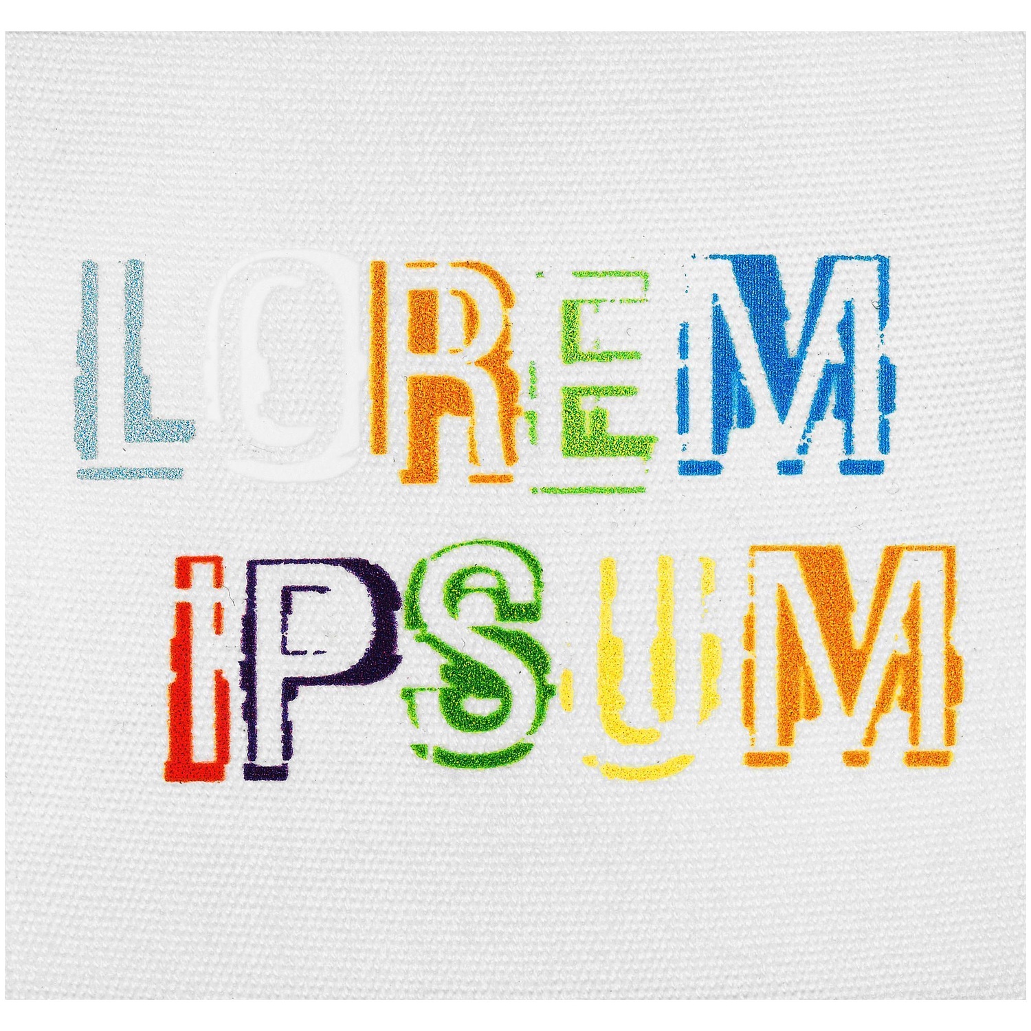 Лейбл хлопковый Doni, L, беленый с логотипом