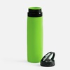 Складная бутылка для воды Langfossen, зеленое яблоко с логотипом