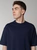 Футболка оверсайз мужская Boxy Men, синяя (джинс) с логотипом