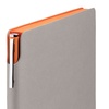 Ежедневник Flexpen, недатированный, серебристо-оранжевый с логотипом