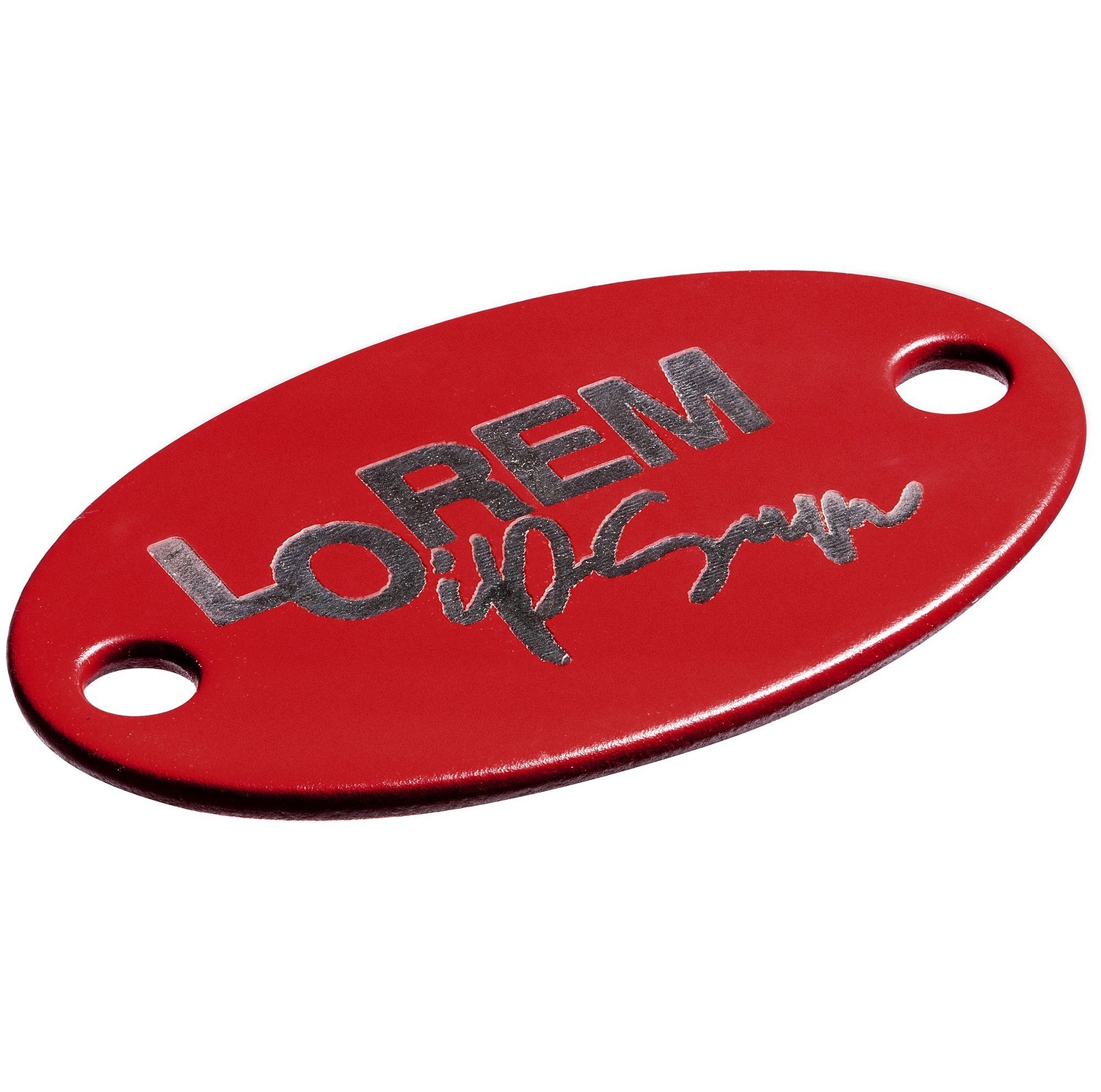 Шильдик металлический Alfa Oval, красный с логотипом