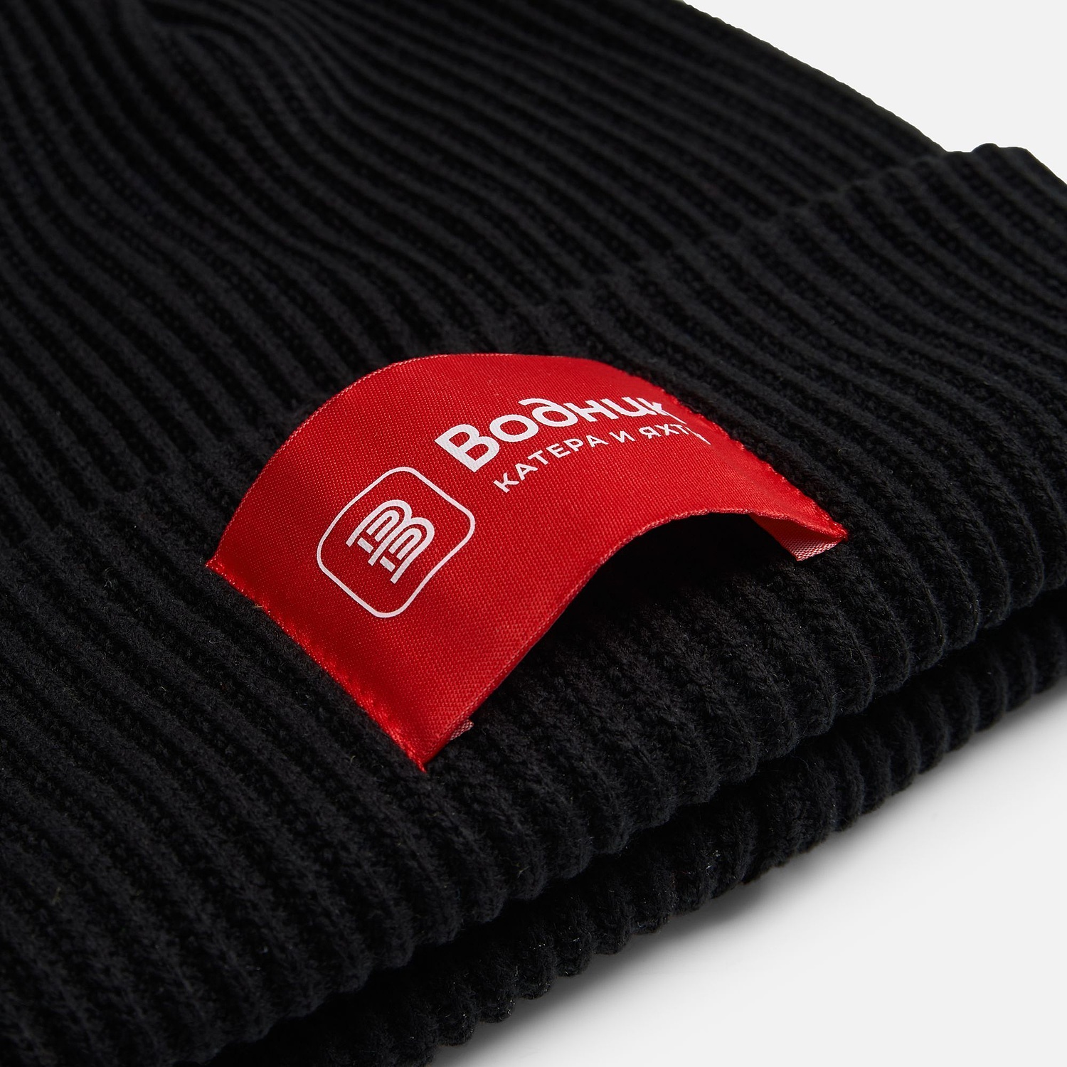 Лейбл тканевый Epsilon, XL, красный с логотипом