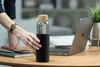 Бутылка для воды Onflow, черная с логотипом