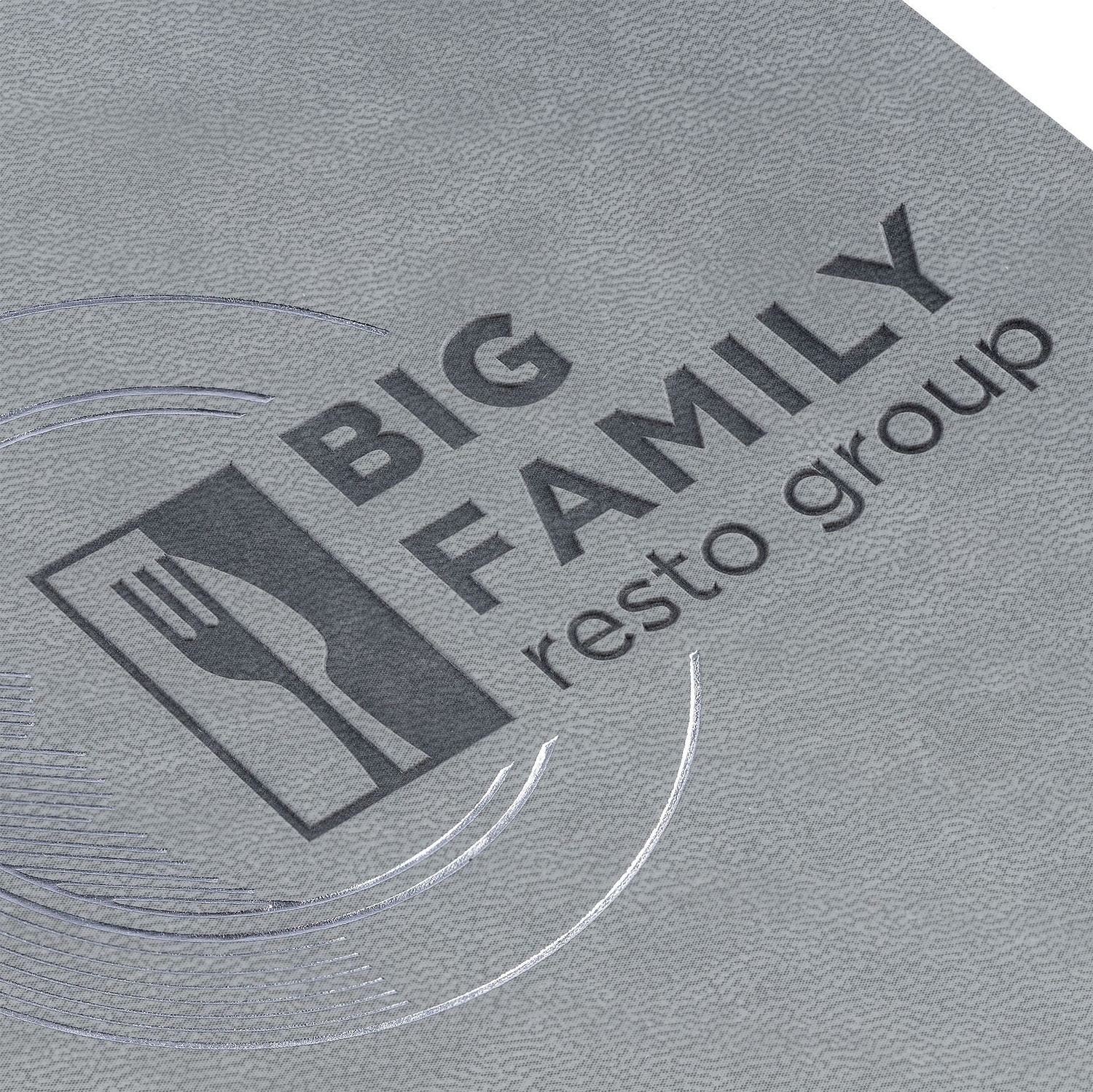 Ежедневник Flat Light, недатированный, серый с логотипом