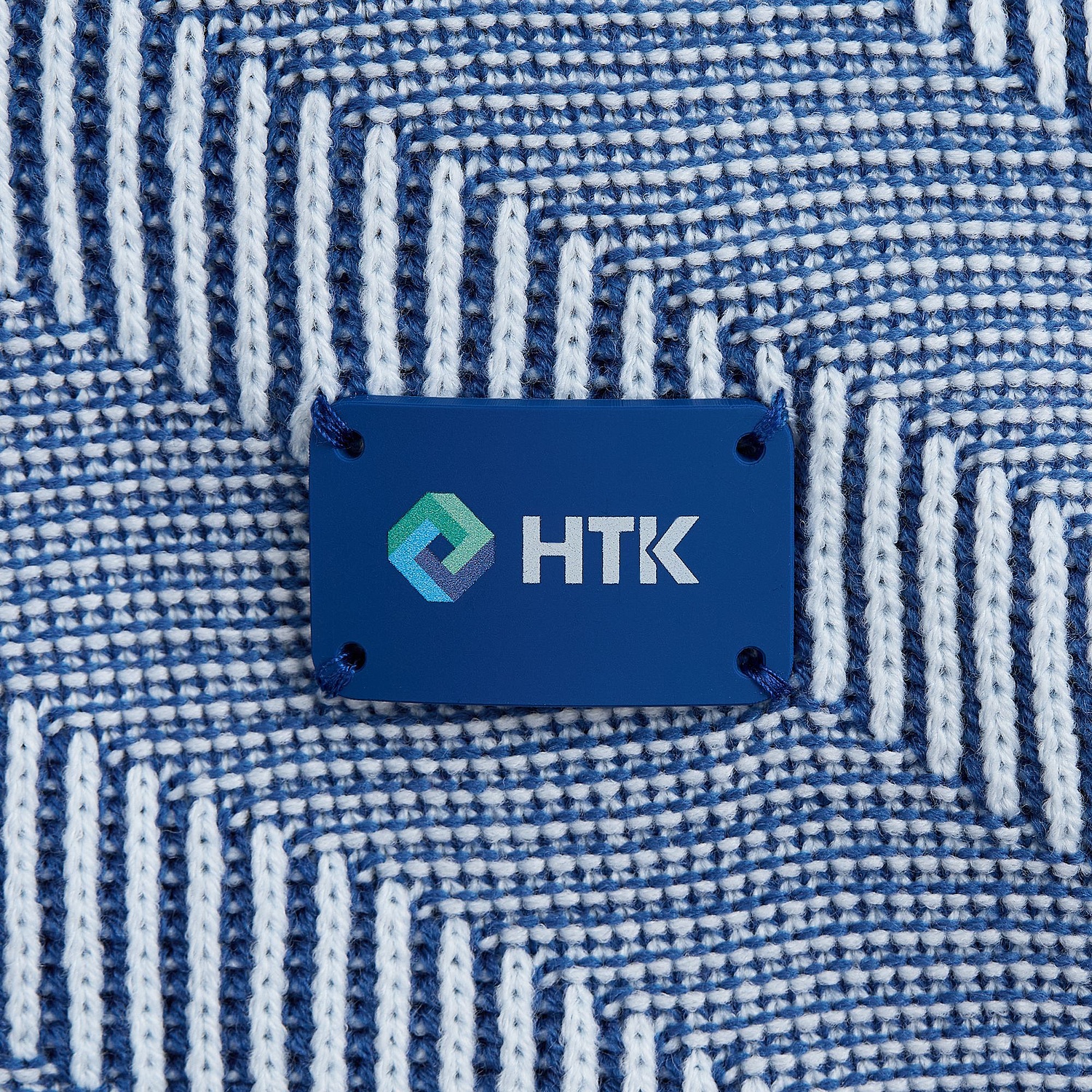 Лейбл из ПВХ Kreta, S, синий с логотипом