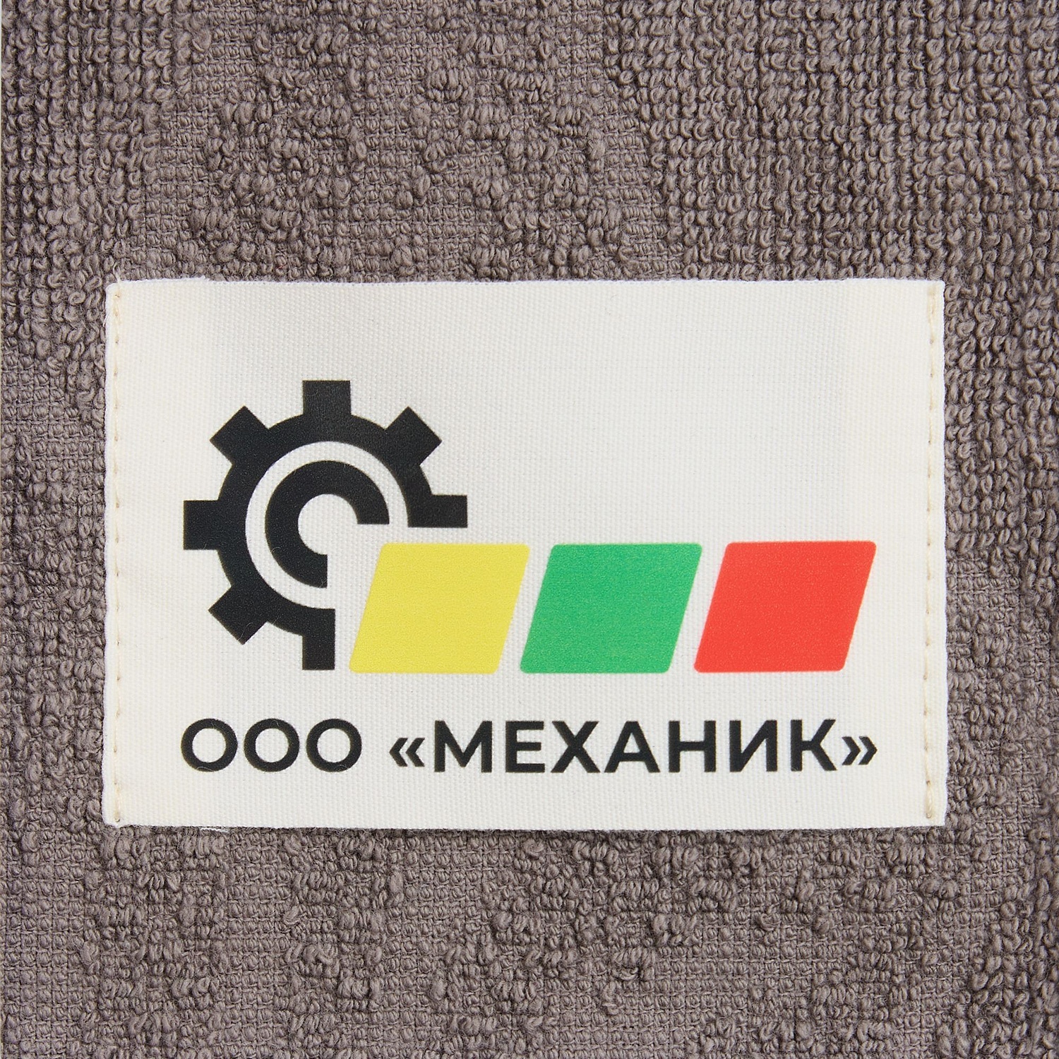 Лейбл хлопковый Doni, XL, беленый с логотипом