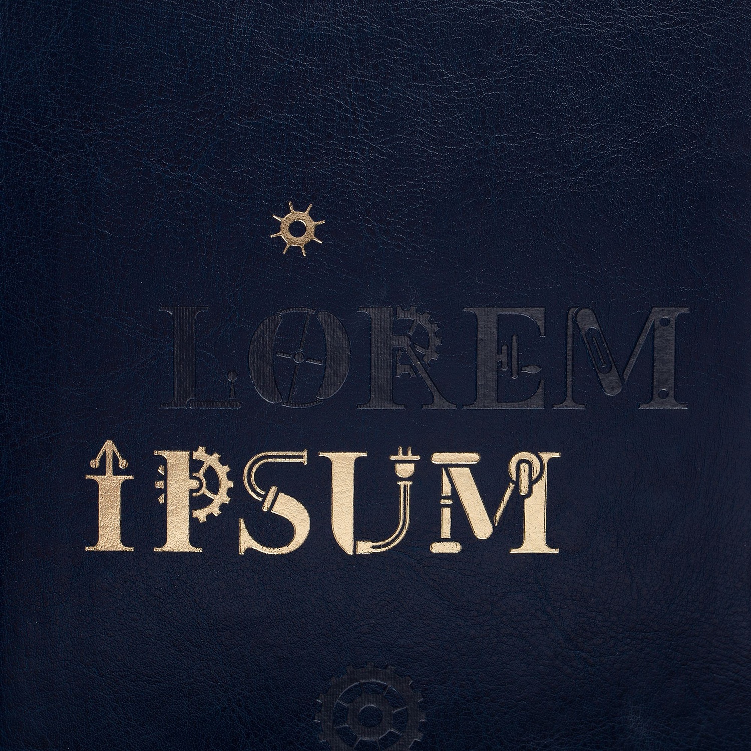 Ежедневник Nebraska Flex, недатированный, синий с золотистым с логотипом