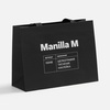 Пакет бумажный Manilla S, черный с логотипом