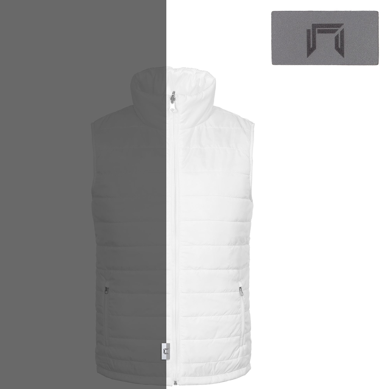 Жилет двусторонний Climb, белый с логотипом