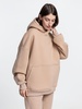 Худи Kulonga Oversize, бежевое с логотипом