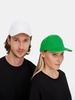 Бейсболка Classic 2.0, ярко-зеленая с белым кантом с логотипом