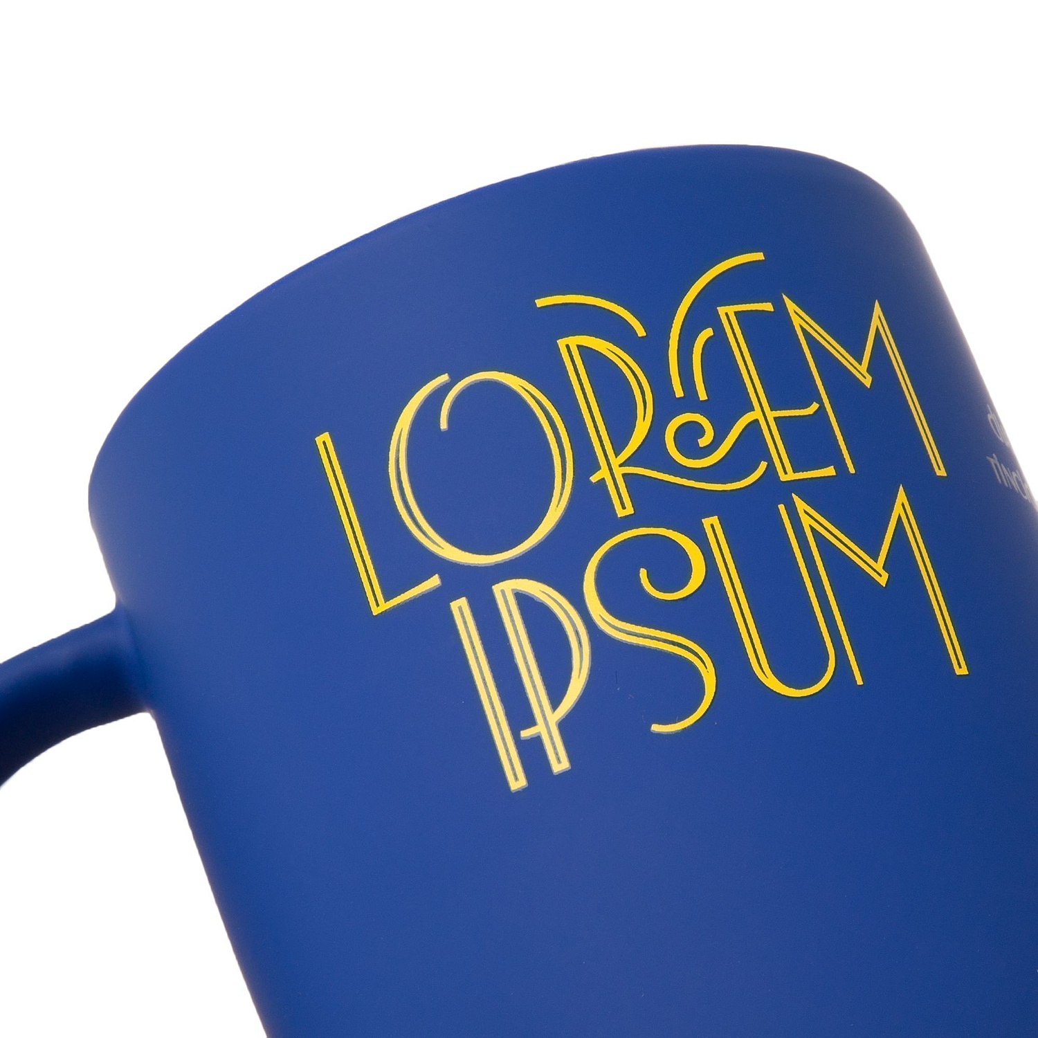 Кружка Surprise Touch Black с покрытием софт-тач, синяя с логотипом