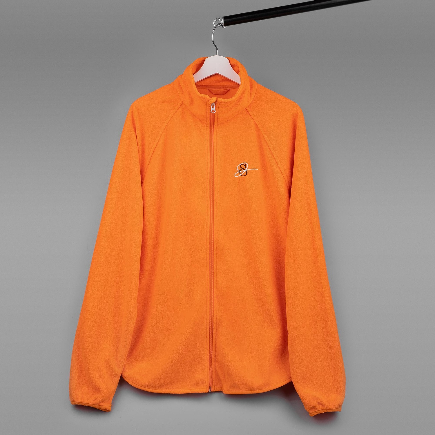 Куртка флисовая унисекс Fliska, оранжевая с логотипом