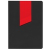 Ежедневник Bookmark, недатированный, черный с красным с логотипом