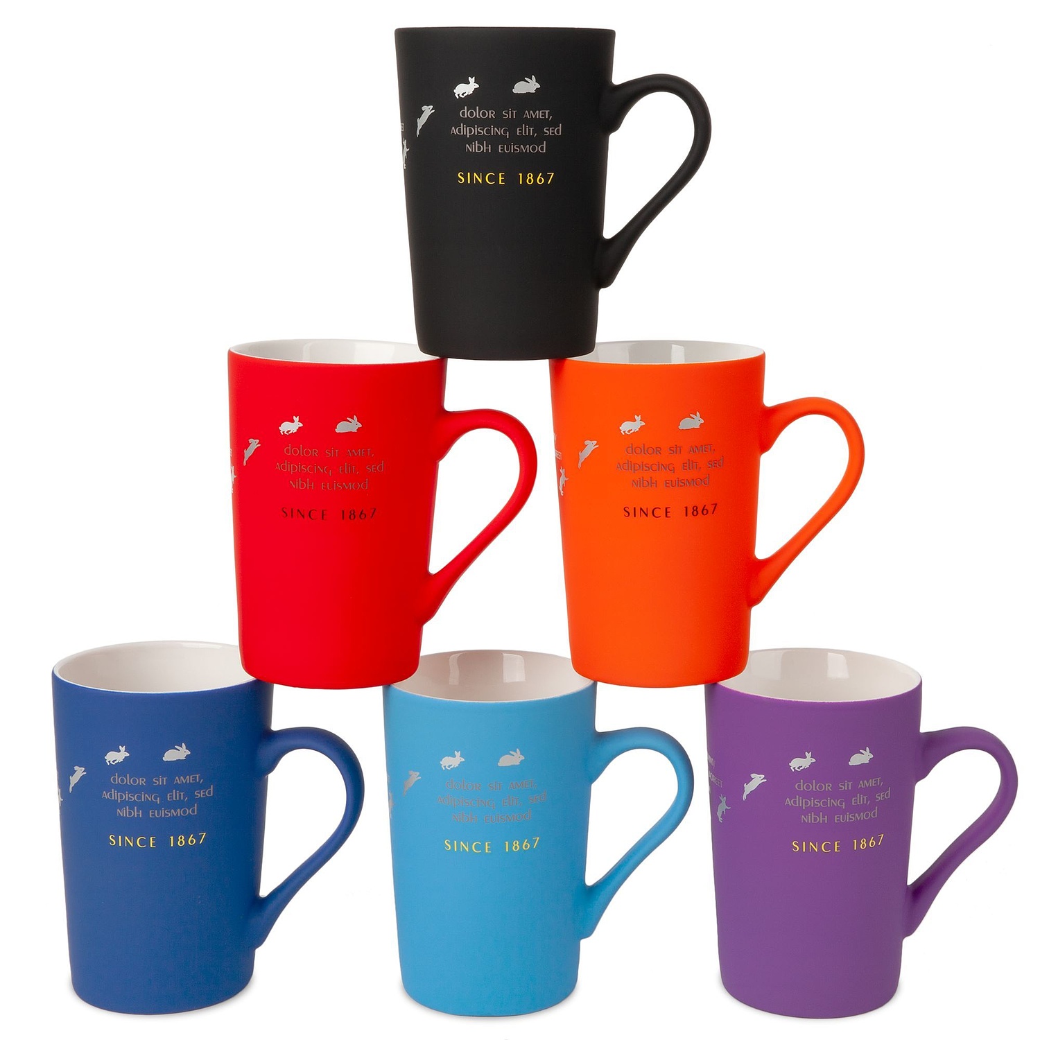 Кружка Best Noon с покрытием софт-тач, фиолетовая с логотипом