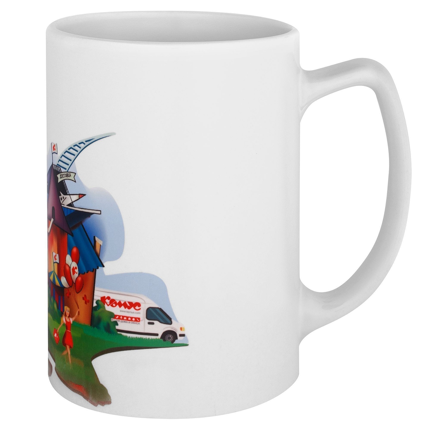 Кружка Pixie для сублимационной печати, белая с логотипом